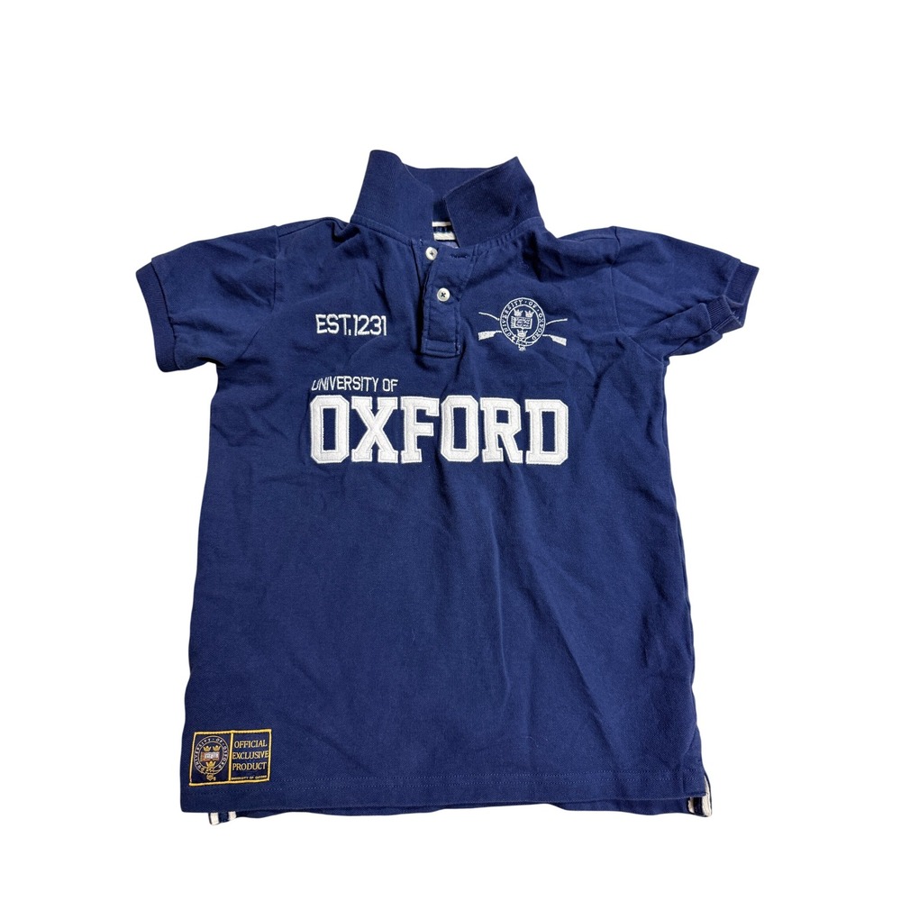 University of Oxford Kids Navy Blue Polo Shirt Size 8-9Y Official - BC - Picture 1 of 9